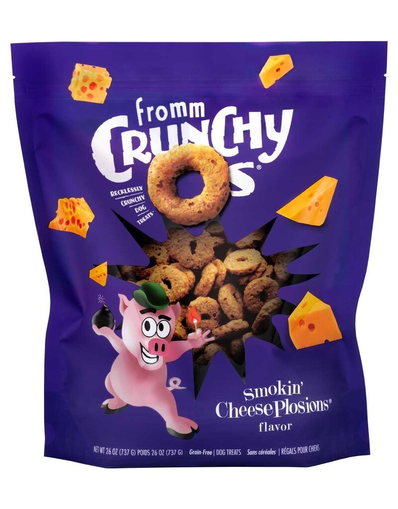 Fromm Fromm Crunchy-O's Dog Treats | Smokin' CheesePlosions Grain Free 26 oz