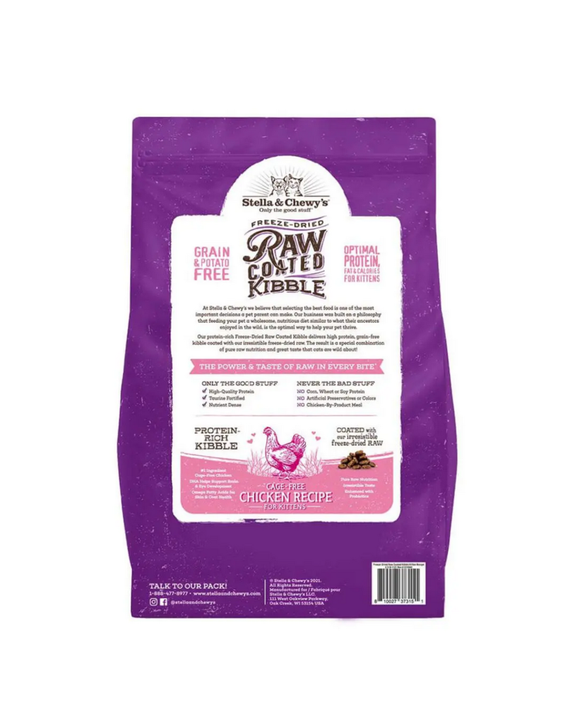 Stella & Chewy's z Stella & Chewy's Raw Coated Cat Kibble | Kitten Chicken Recipe 5 lb