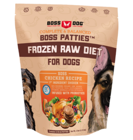 Boss Dog Brand Boss Dog Frozen Raw Dog Food | Chicken Patties 6 lb (*Frozen Products for Local Delivery or In-Store Pickup Only. *)