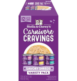 Stella & Chewy's Stella & Chewy's Carnivore Cravings Savory Shreds Canned Cat Food | Variety Pack 2.8 oz CASE