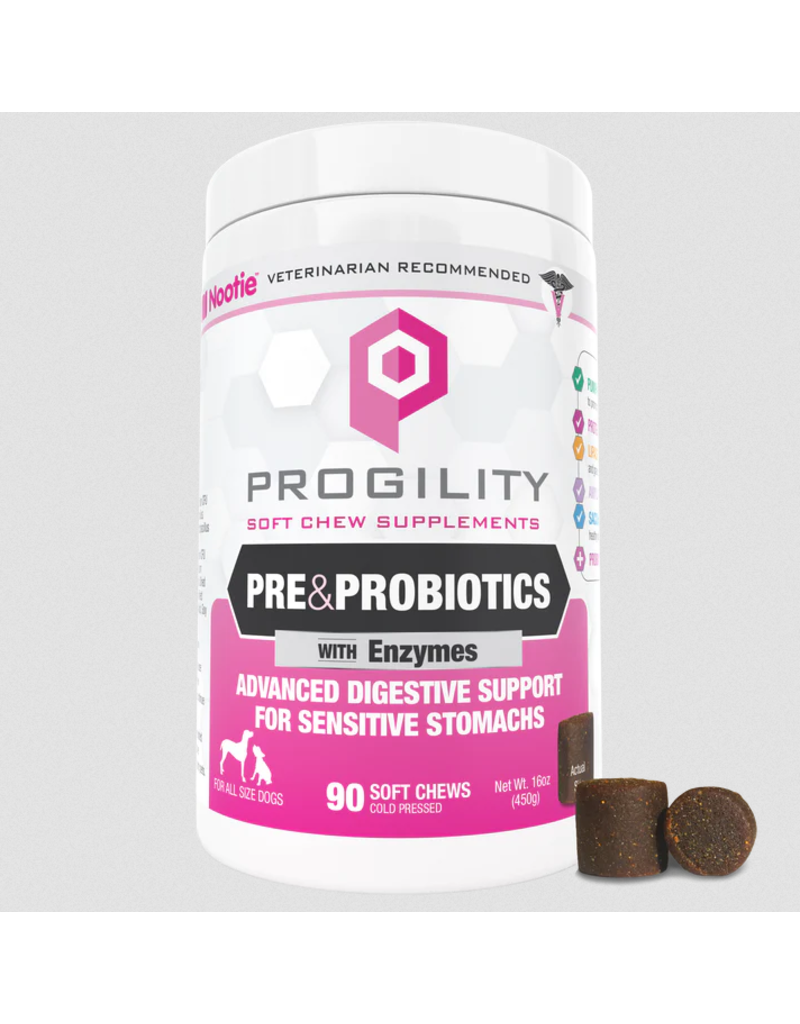 Nootie Nootie Progility Soft Chews | Pre & Probiotics with Enzymes for Dogs 90 Chews