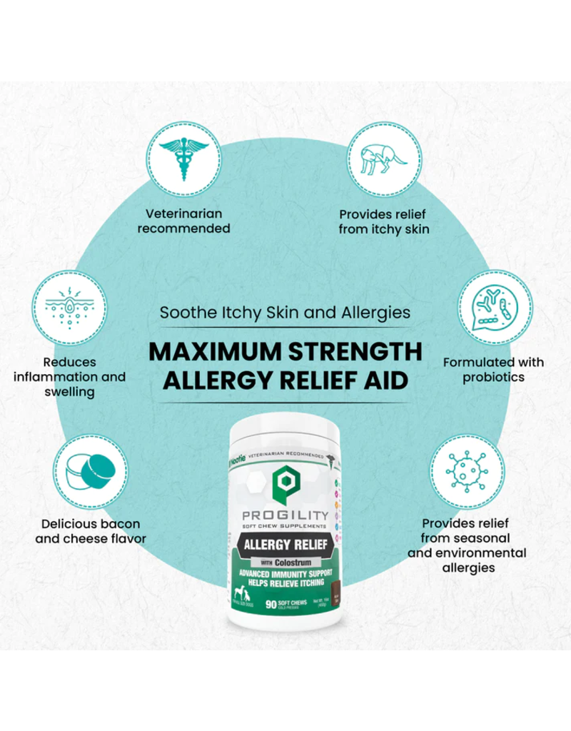 Nootie Nootie Progility Soft Chews | Allergy & Immune with Colostrum for Dogs 90 Chews