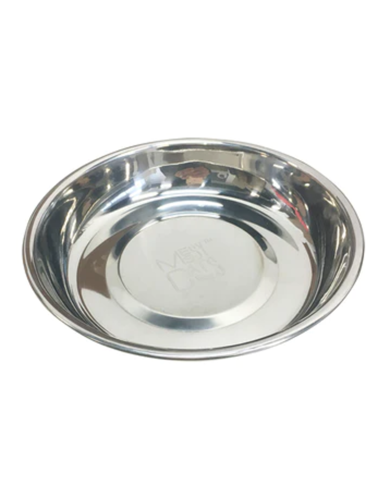 Messy Mutts Messy Cats Stainless Steel Bowl | Stainless Saucer Cat Bowl 1.75 Cups