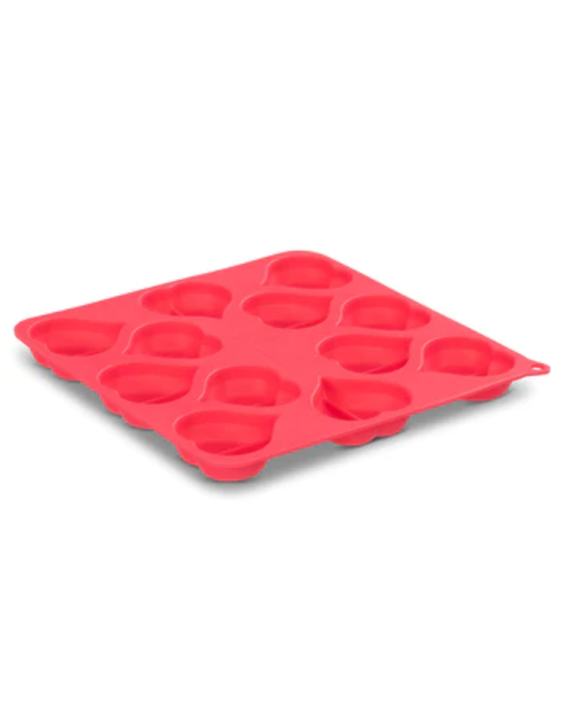 Messy Mutts Messy Mutts Silicone Treat Maker | Heart Shape Mold Blue & Watermelon 2 pk