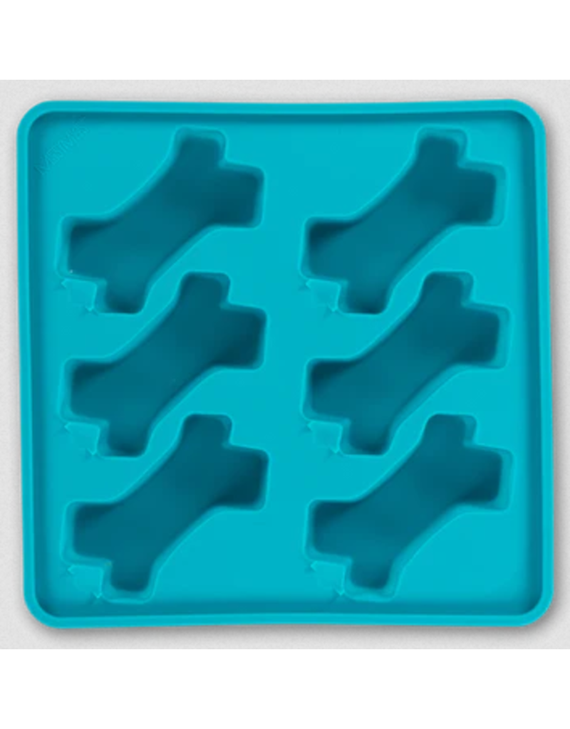 Messy Mutts Messy Mutts Silicone Treat Maker | Framed Popsicle Mold Blue 6 Bones Large