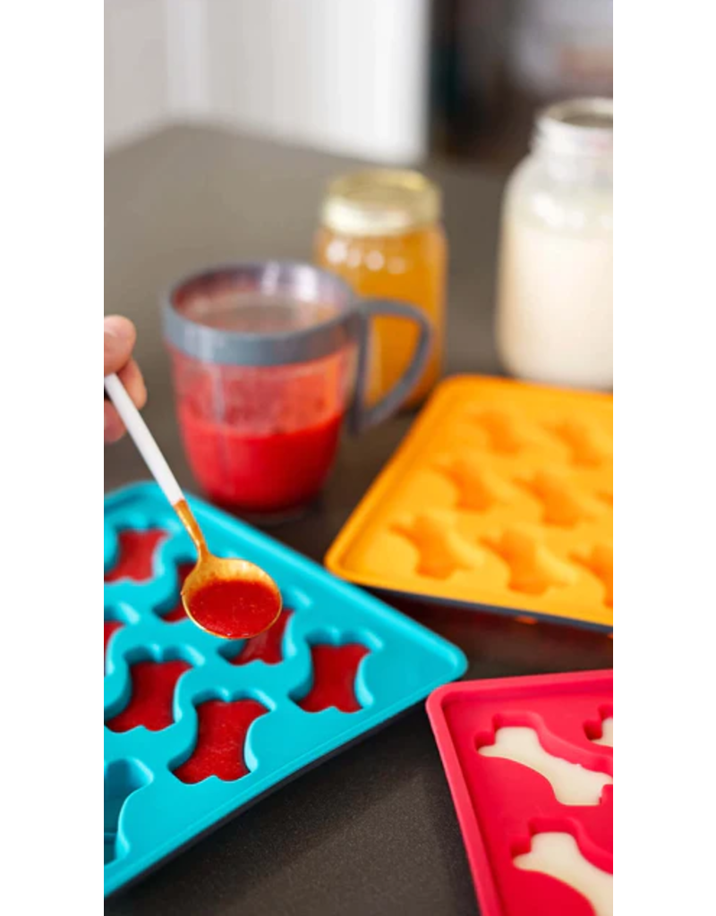 Messy Mutts Messy Mutts Silicone Treat Maker | Framed Popsicle Mold Blue 12 Bones Small