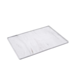 Messy Mutts Messy Mutts Silicone Mat | Bowl Mat with Raised Edge Marble 16" x 12"