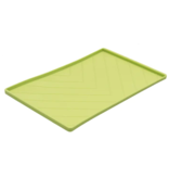 Messy Mutts Messy Mutts Silicone Mat | Medium Framed Food Mat with Raised Edge Green 20" x 12"