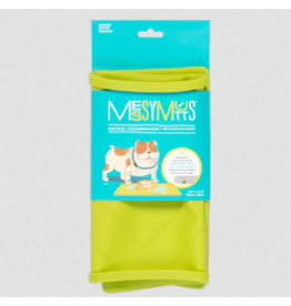 Messy Mutts Messy Mutts Silicone Mat | Medium Framed Food Mat with Raised Edge Green 20" x 12"
