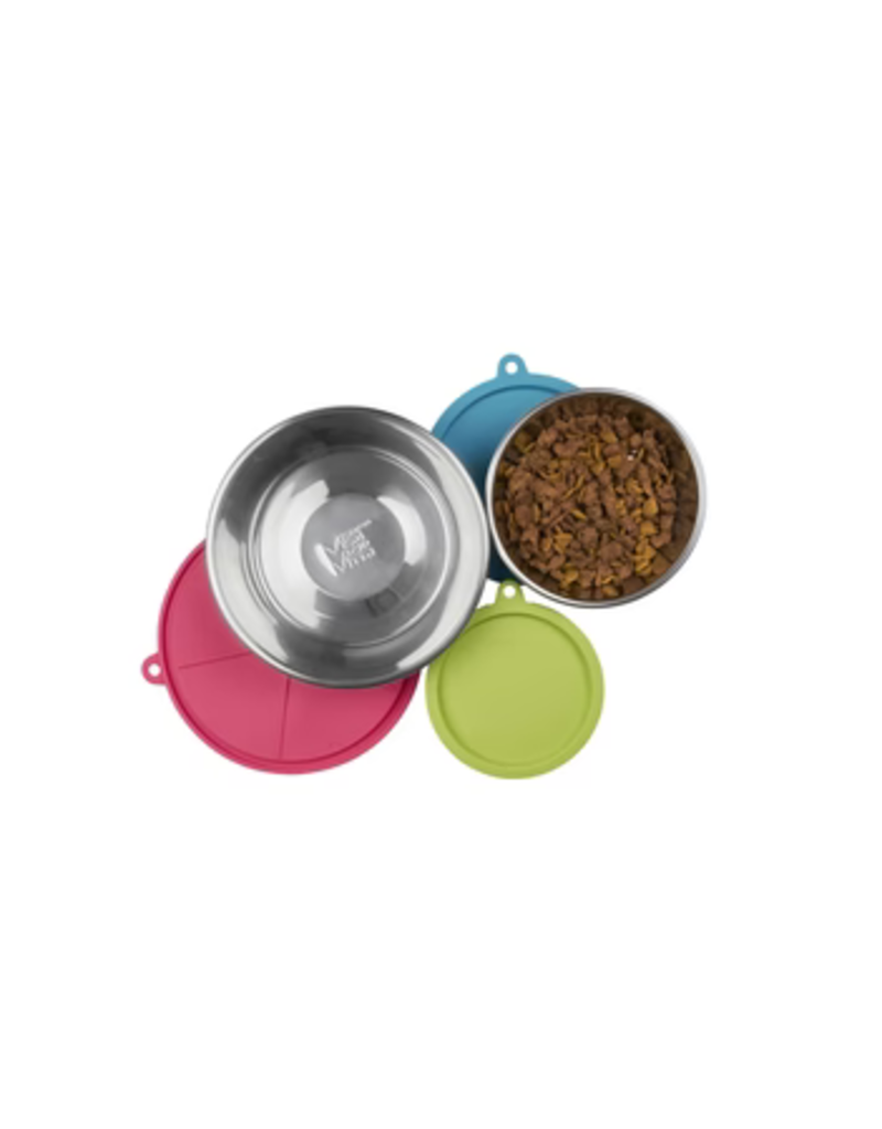 Messy Mutts Messy Mutts Stainless Steel Bowl | Dog Food Storage System Medium Box Set 3 Bowls + 3 Lids