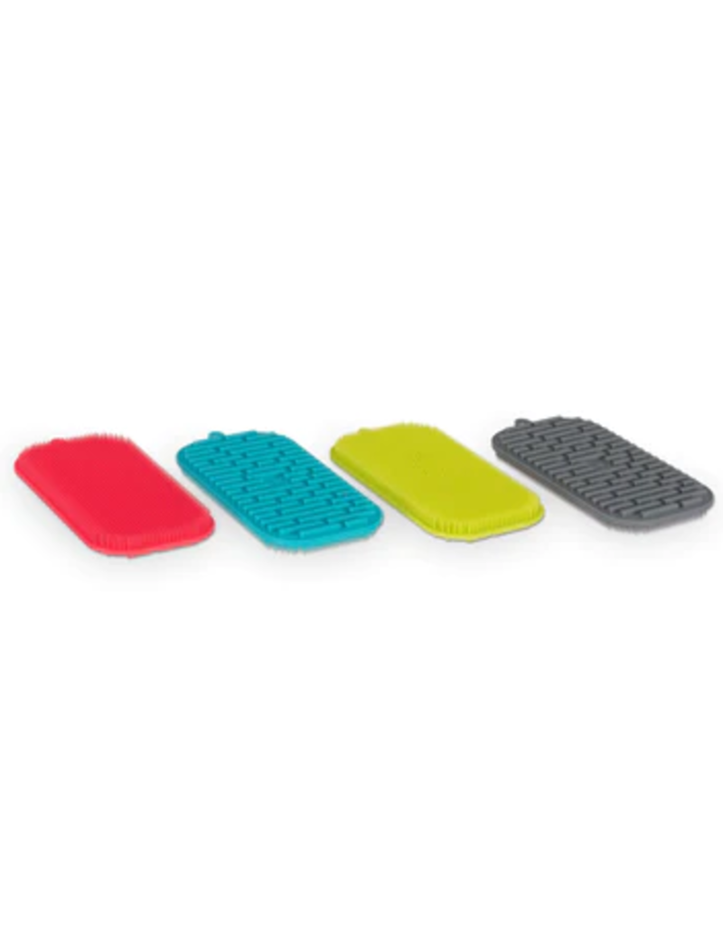 Messy Mutts Messy Mutts Silicone Scrubber | Dual Sided Bowl Sponge Green