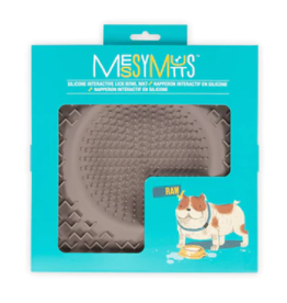 Messy Mutts Messy Mutts Silicone Mat | Therapeutic Lick Bowl Grey 10 in