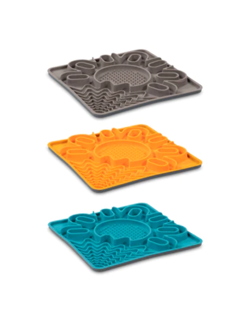 Messy Mutts Messy Mutts Silicone Mat | Framed Interactive Multi-Surface Lick Mat Blue
