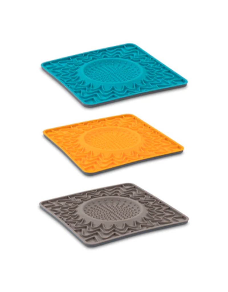 Messy Mutts Messy Mutts Silicone Mat | Framed Interactive Bowl Lick Mat Grey