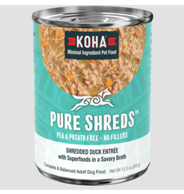 Koha Koha Pure Shreds Dog Food | Duck Entree 12.5 oz single