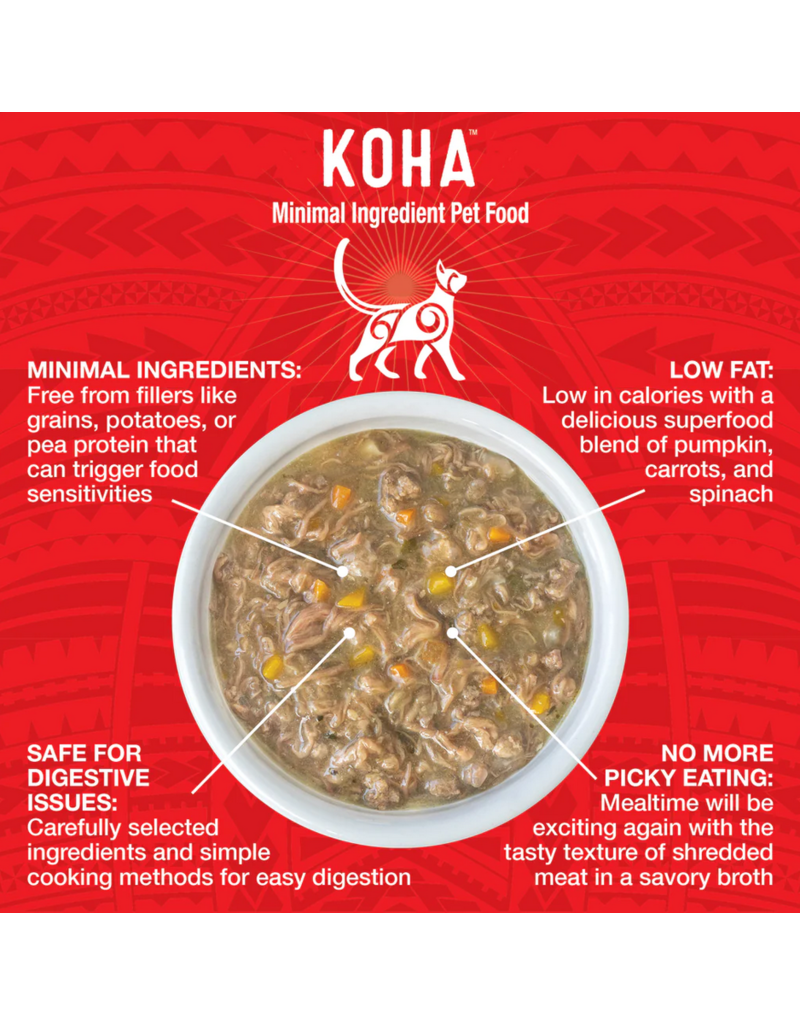 Koha Koha Pure Shreds Cat Food | Beef Entree 2.8 oz CASE