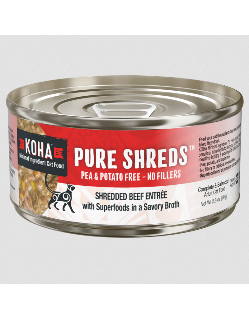 Koha Koha Pure Shreds Cat Food | Beef Entree 2.8 oz single