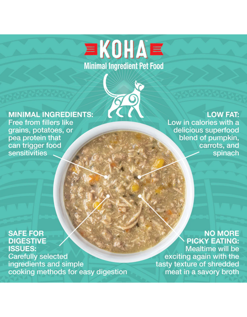 Koha Koha Pure Shreds Cat Food | Duck Entree 5.5 oz CASE