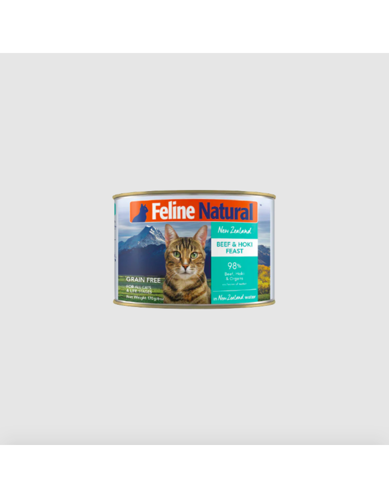Feline Natural Feline Natural Canned Cat Food | Beef & Hoki Feast 6 oz CASE