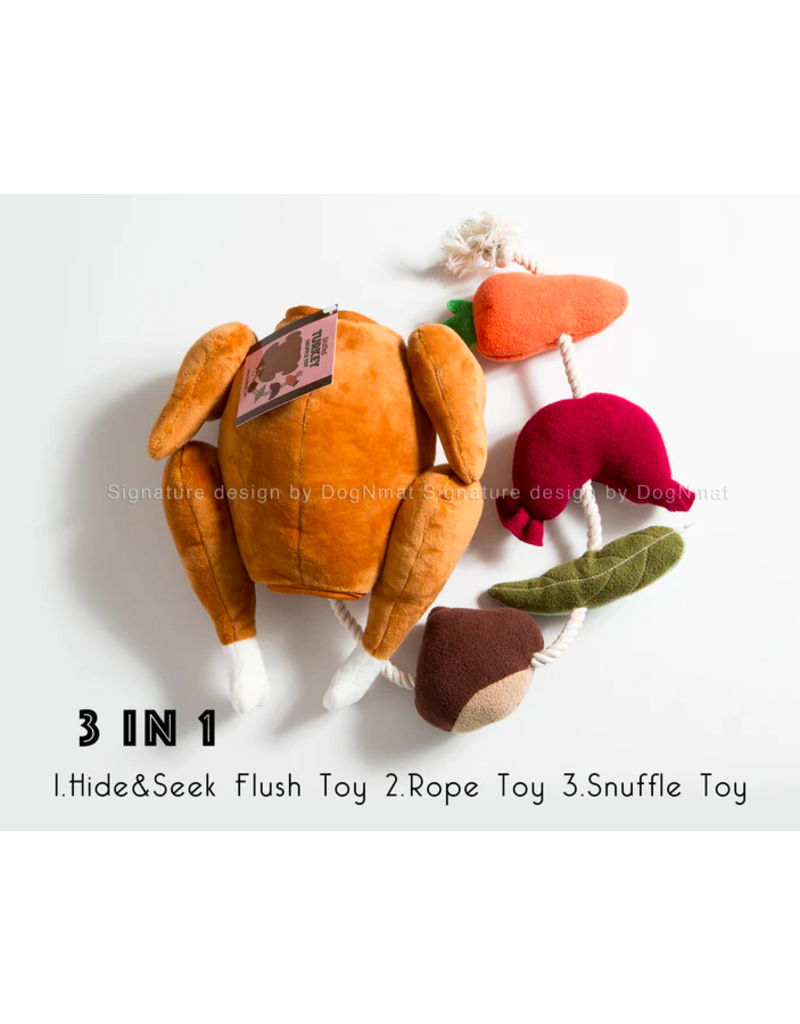 DogNMat DogNMat Snuffle Toys | Stuffed Turkey 3-in-1 Hide & Seek Toy