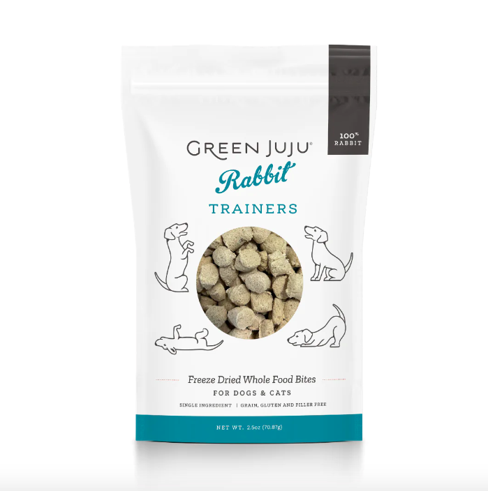 Green Juju Freeze Dried Trainers | Rabbit 2.5 oz - The Pet Beastro