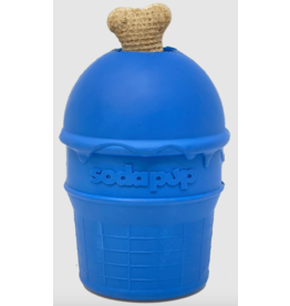 SodaPup SodaPup Enrichment Toys | Ice Cream Cone Medium Blue
