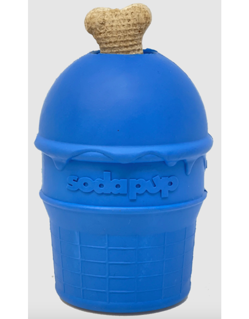 SodaPup SodaPup Enrichment Toys | Ice Cream Cone Medium Blue