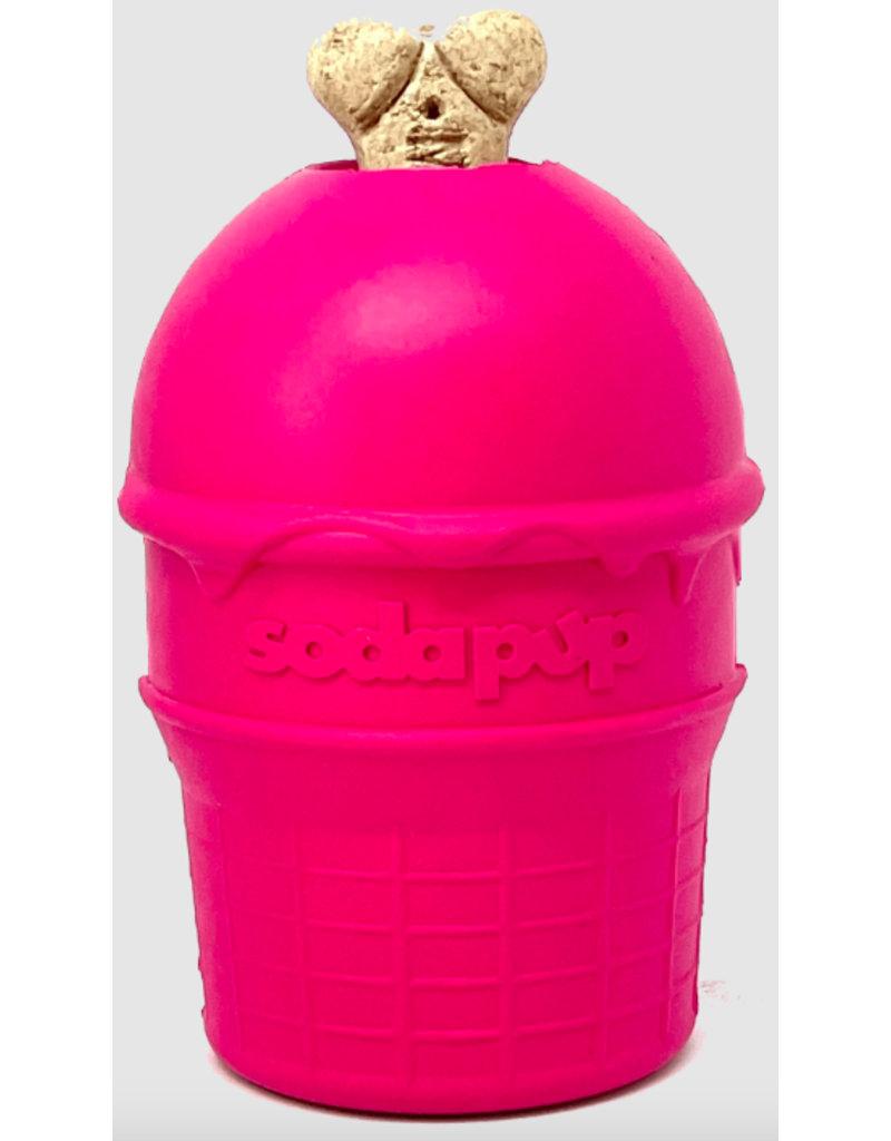 SodaPup SodaPup Enrichment Toys | Ice Cream Cone Large Pink