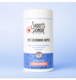 Skout's Honor Skout's Honor Grooming | Hypoallergenic Wipes for Cats and Dogs 60 ct