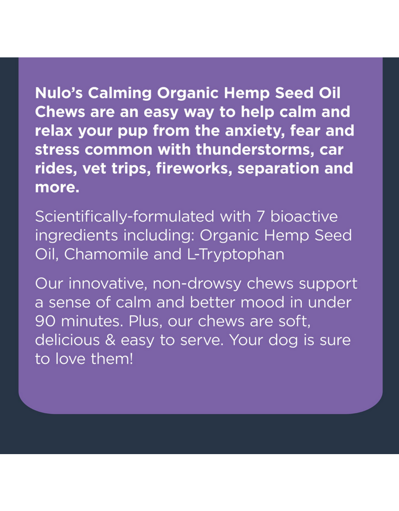 Nulo Nulo Functional Supplements | Relaxation Calming Chews For Dogs 90 Soft Chews