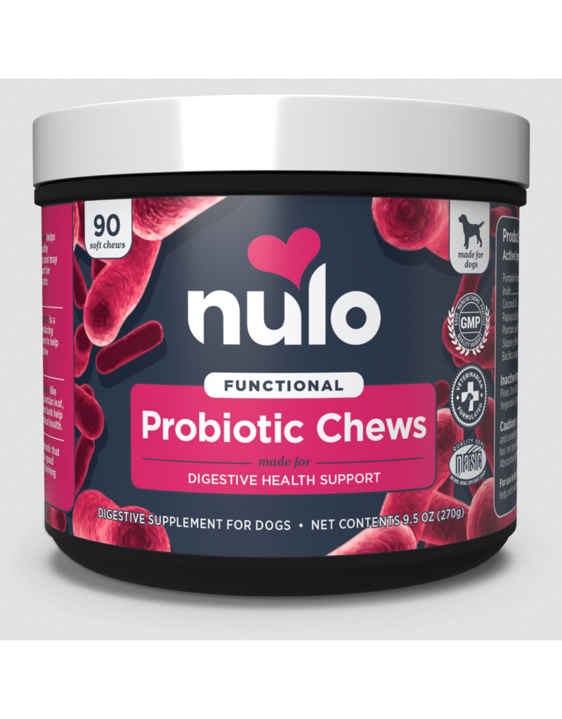 Nulo Nulo Functional Supplements | Digestive Probiotic Chews For Dogs 90 Soft Chews