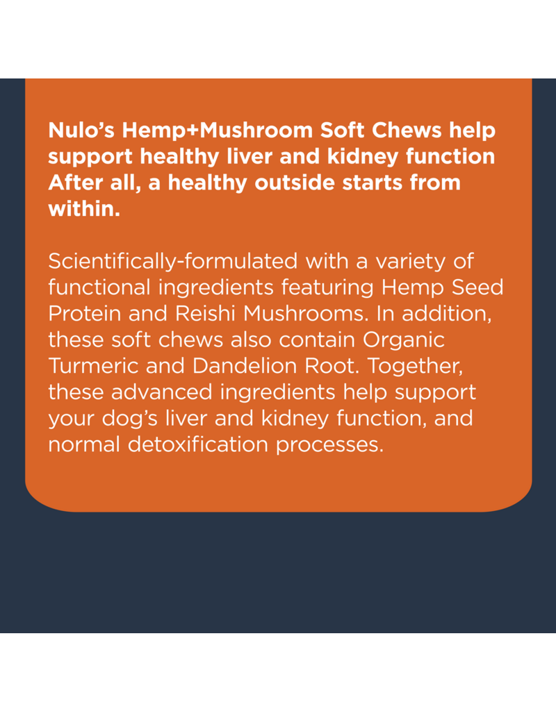 Nulo Nulo Functional Supplements | Liver Health Hemp & Mushroom Chews For Dogs 90 Soft Chews