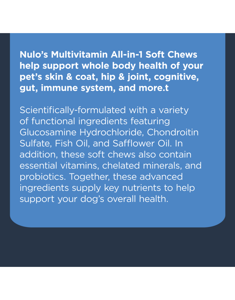 Nulo Nulo Functional Supplements | Whole Body Advanced All-in-1 Chews For Dogs 90 Soft Chews