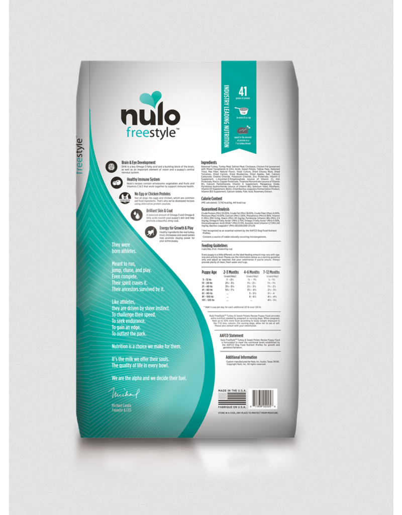 Nulo Nulo Freestyle Dog Kibble | Grain-Free Turkey & Sweet Potato For Puppies 11 lb