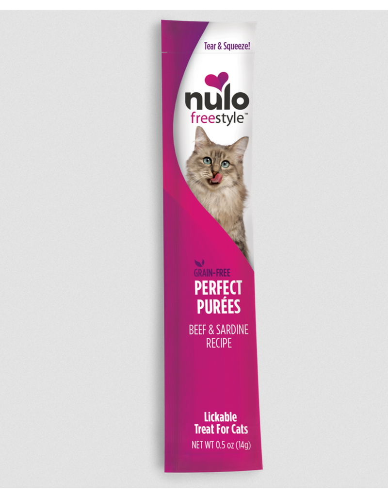 Nulo Nulo Freestyle Cat Treats | Perfect Puree Beef & Sardine Recipe 0.5 oz single