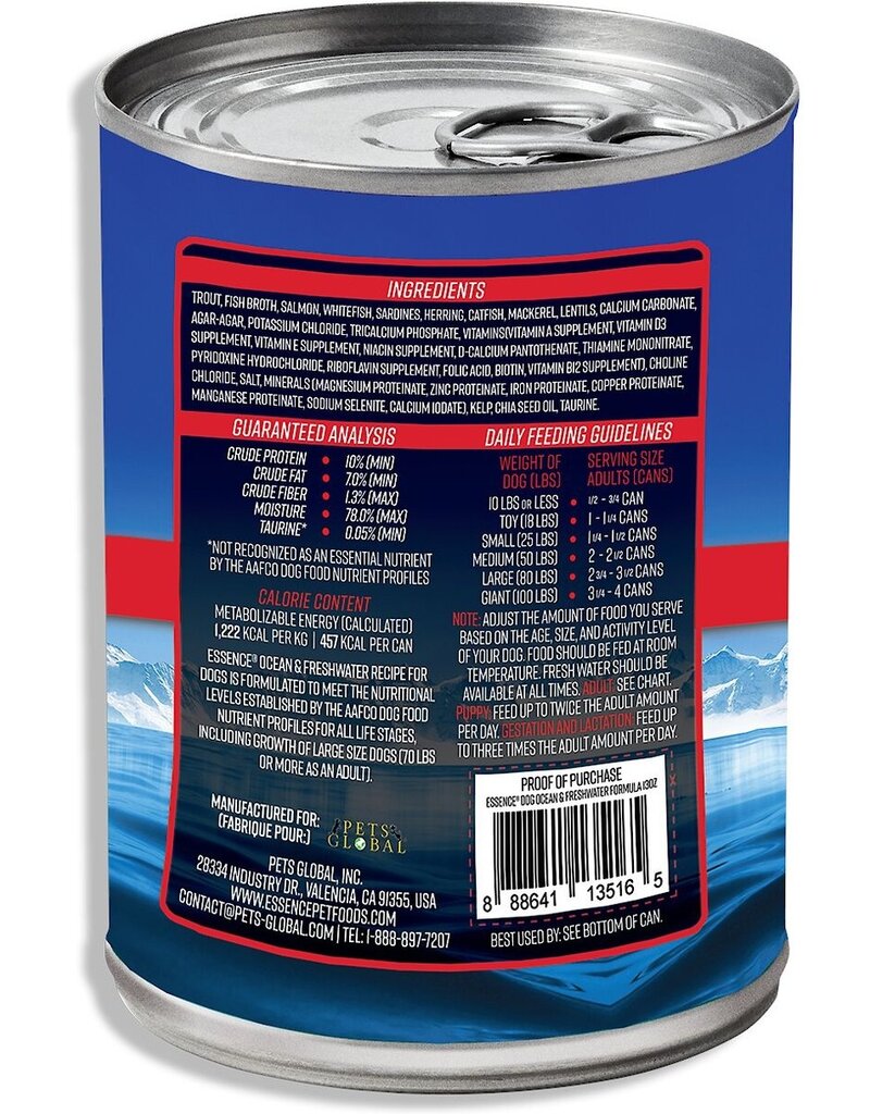 Essence Essence Dog Canned Food Grain-Free | Ocean & Freshwater Recipe 13 oz single