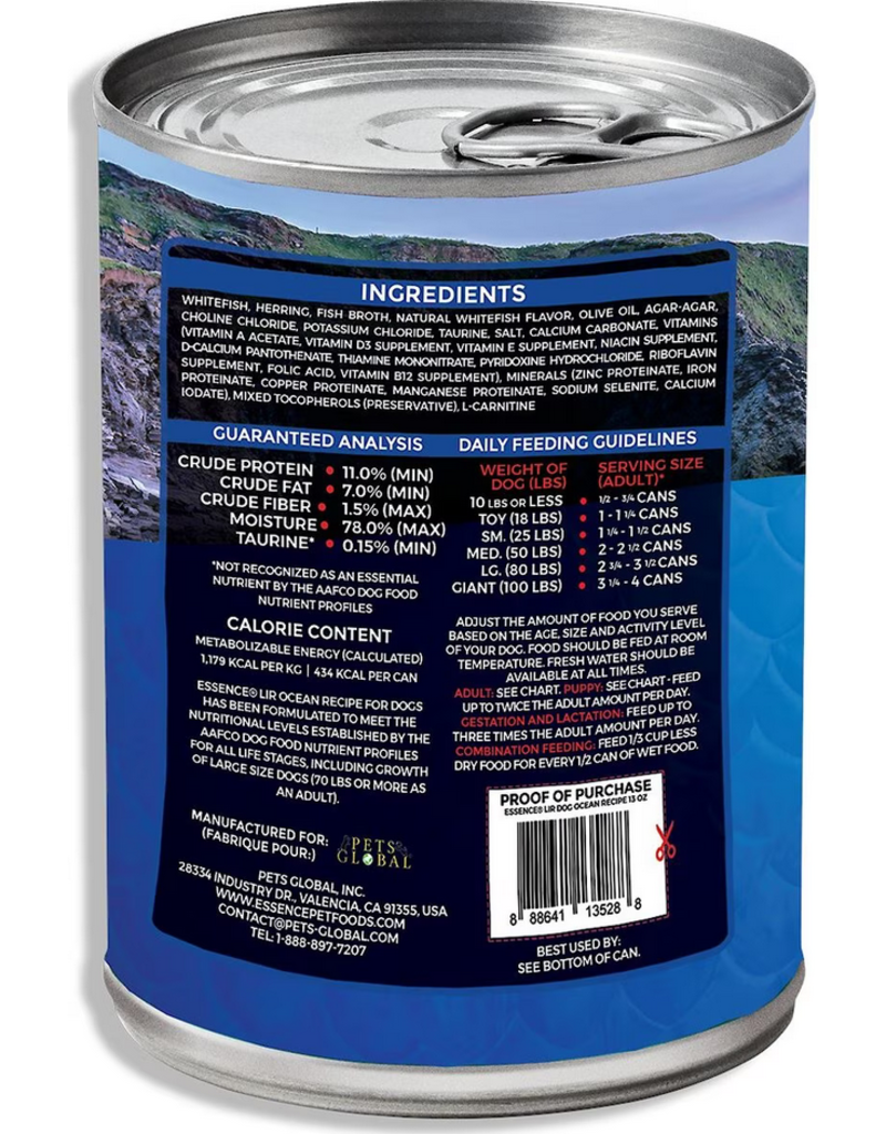 Essence Essence Dog Canned Food LIR | Ocean Recipe 13 oz CASE