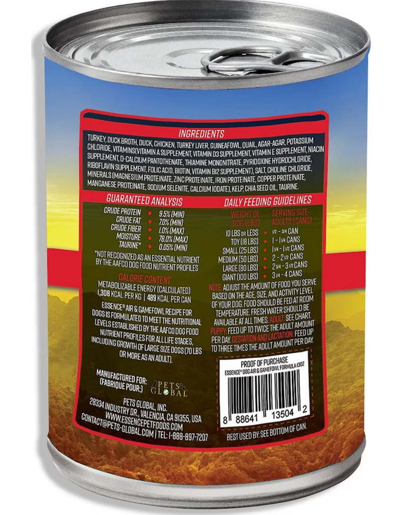 Essence Essence Dog Canned Food Grain-Free | Air & Gamefowl Recipe 13 oz CASE