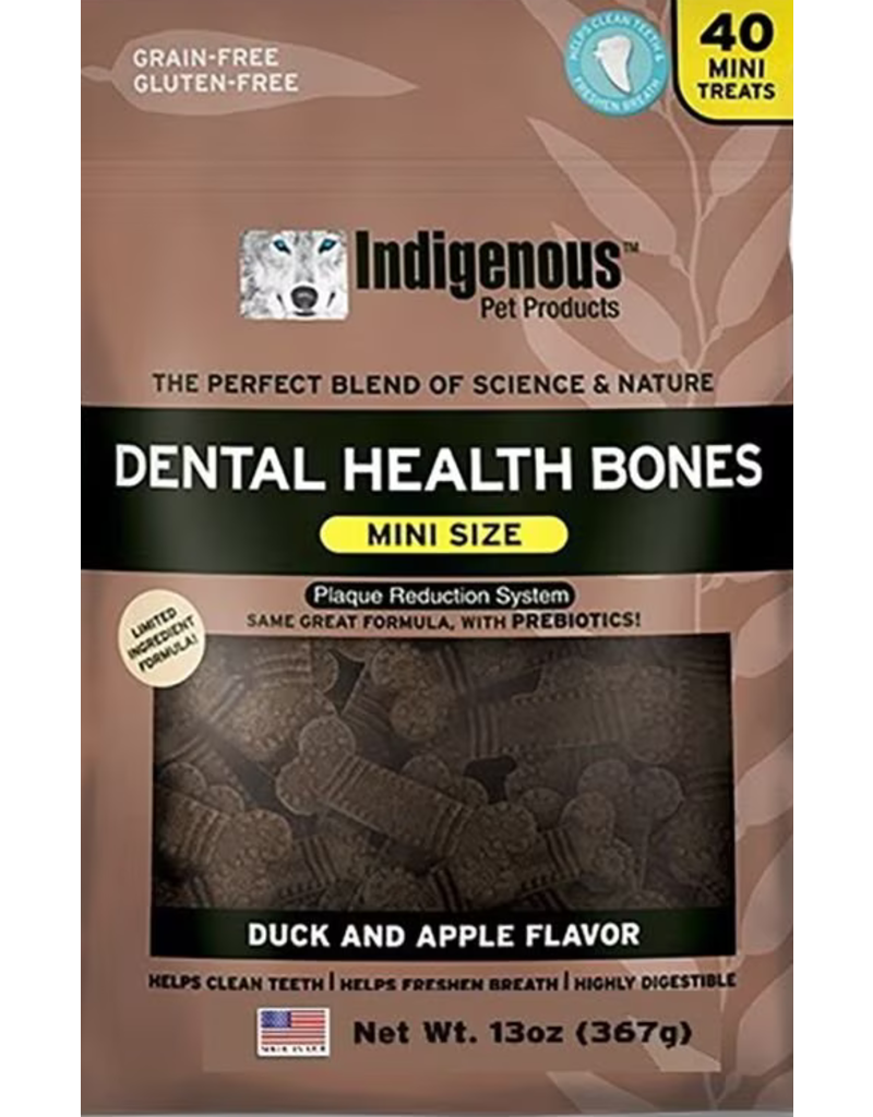 Indigenous Health Bones Indigenous Pet Products Dental Bones | Mini Duck & Apple 13.2 oz bag / 40 ct
