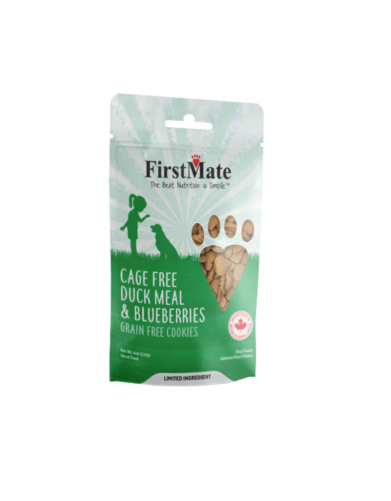 Firstmate FirstMate Dog Treats | Cage Free Duck & Blueberries 8 oz