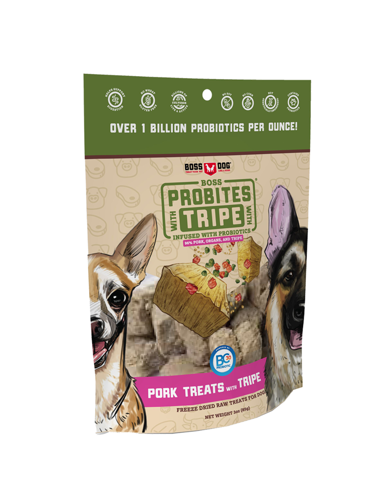 Boss Dog Brand Boss Dog Treats | ProBites Pork with Tripe 3 oz