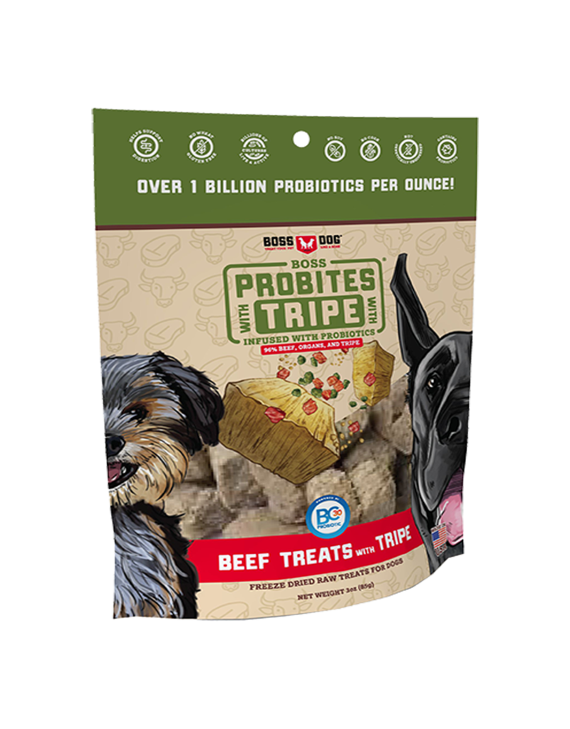 Boss Dog Brand Boss Dog Freeze Dried Dog Treats | ProBites Beef with Tripe 3 oz