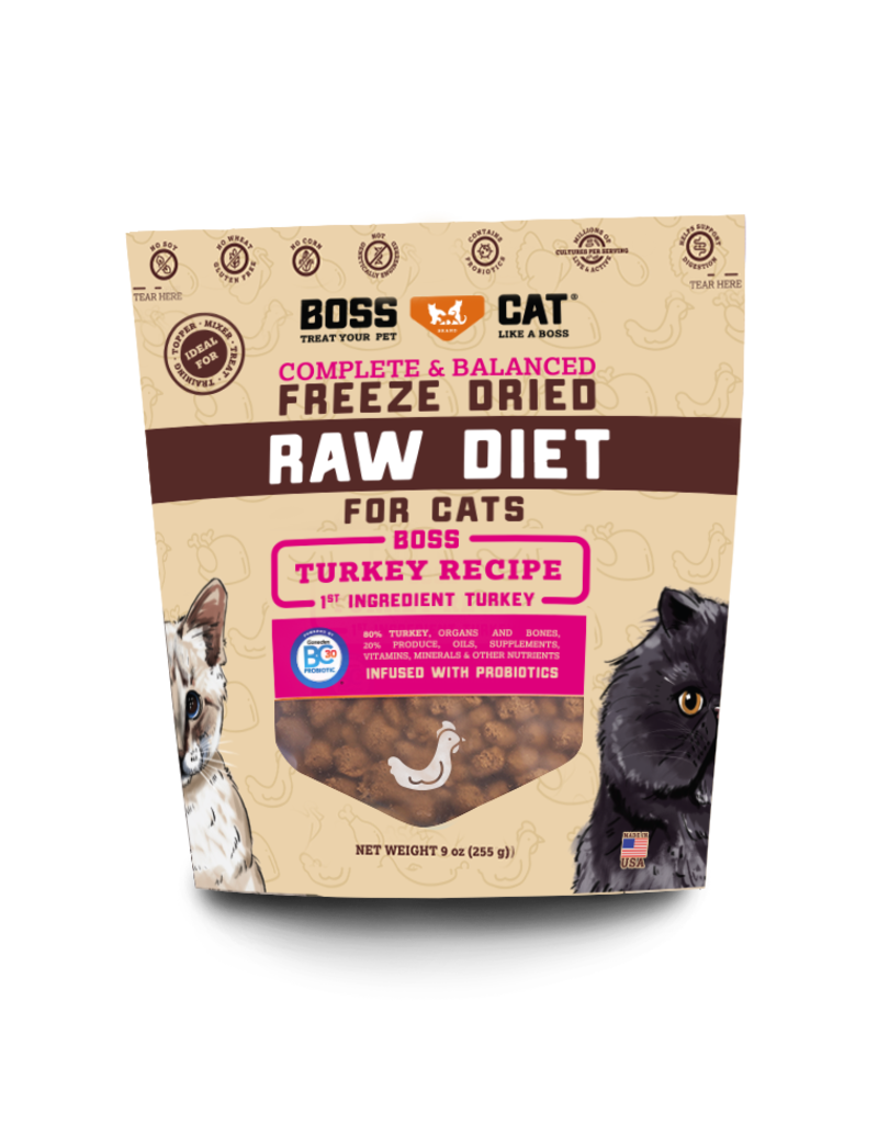 Boss Dog Brand Boss Dog Freeze Dried Cat Food | Nuggets Turkey Recipe 9 oz