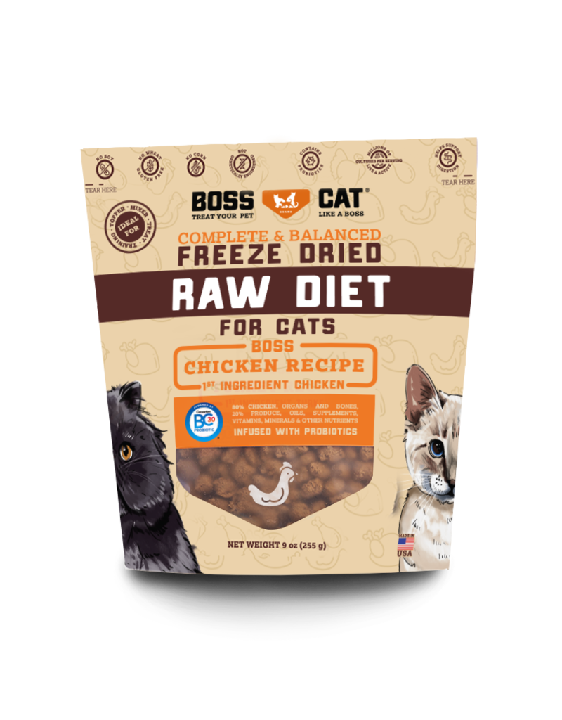 Boss Dog Brand Boss Dog Freeze Dried Cat Food | Nuggets Chicken Recipe 9 oz