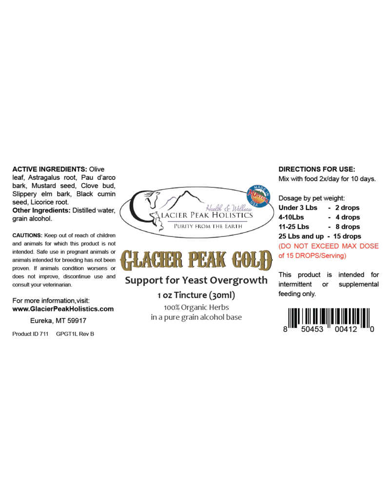 Glacier Peak Holistics Glacier Peak Holistics Supplement | Glacier Peak Gold Tincture 2 oz