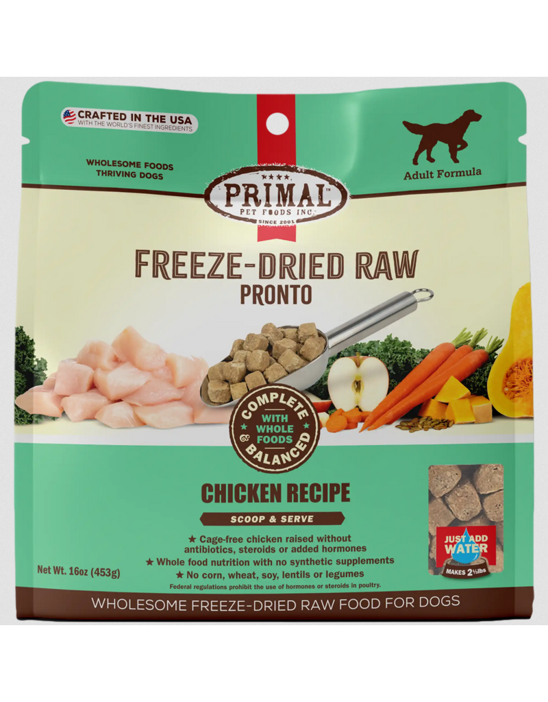 Primal Pet Foods Primal Pronto Freeze Dried Food | Chicken Recipe for Dogs 7 oz