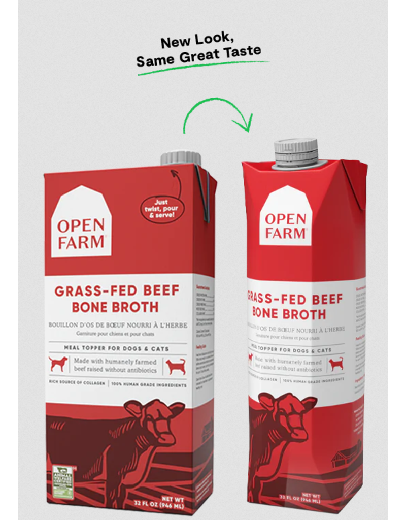 Open Farm Open Farm Bone Broth | Grass Fed Beef 33.8 oz single