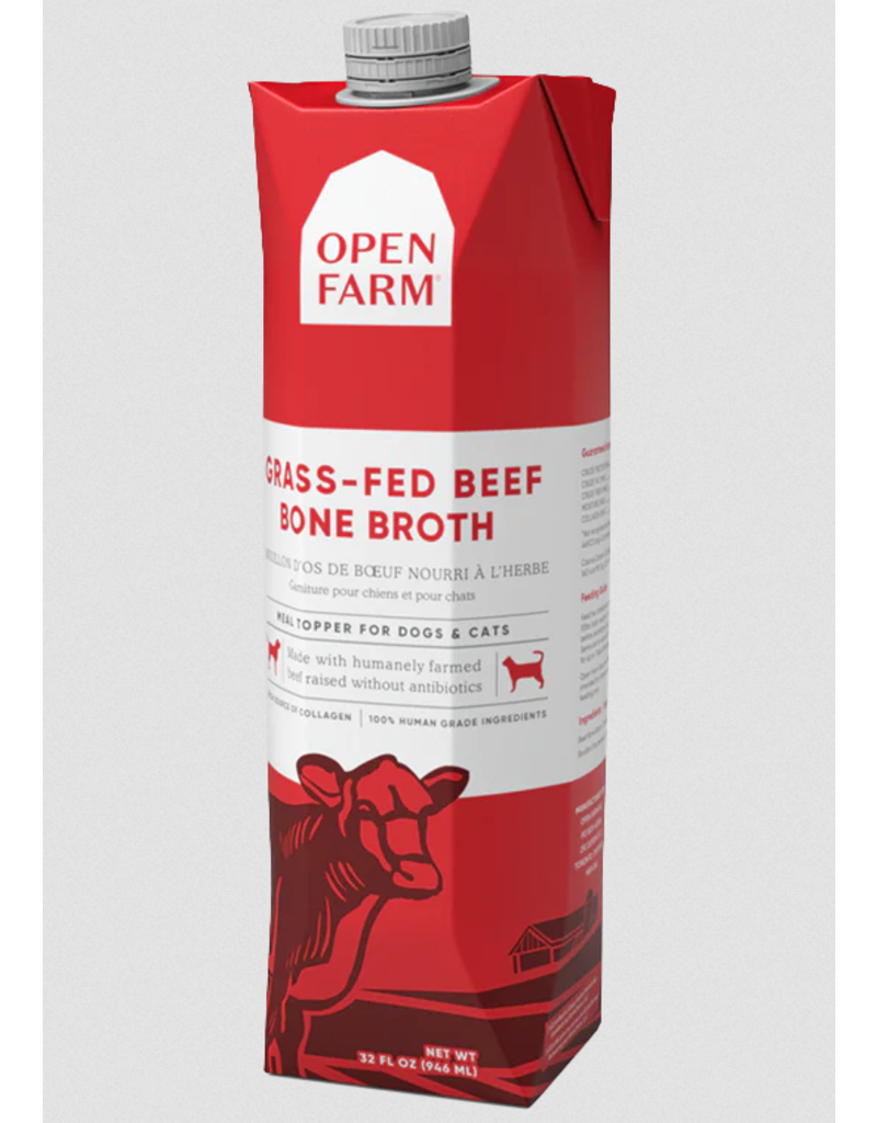 Open Farm Open Farm Bone Broth | Grass Fed Beef 33.8 oz CASE