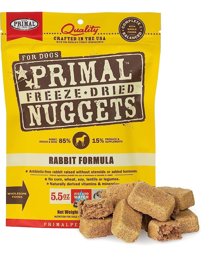 Primal Pet Foods Primal Freeze Dried Dog Nuggets | Rabbit 5.5 oz