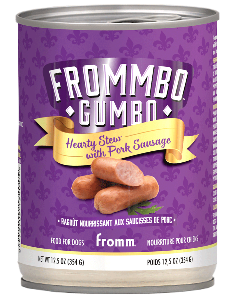 Fromm Fromm Frommbo Gumbo Canned Dog Food | Hearty Stew with Pork Sausage 12.5 oz CASE